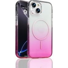 HTstore iPhone Uyumlu 15 Kılıf M-Safe Şarj Özellikli Zore Septik Silikon Kapak-Mor