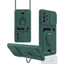 LTG Nova A72 Kılıf Zuma Kartvizitli Yüzüklü Silikon - Yeşil