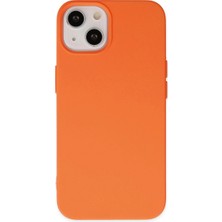 LTG Nova Iphone 14 Kılıf Nano Içi Kadife Silikon - Turuncu