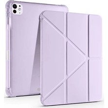 LTG Nova Ipad 13 (2024) Kılıf Kalemlikli Mars Tablet Kılıfı - Lila