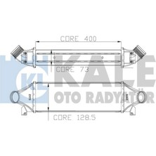 Kale Mtxdpn Turbo Radyatörü Intercooler Ford Transit V184-V347 00 400X127X73 Mek. Al/brz