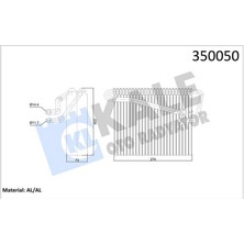 Kale Mtxdpn Kalorifer Radyatörü Klima Evaparator Astra G-Zafira A 98 274X235X73 Al