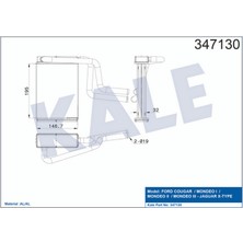 Kale Mtxdpn Kalorifer Radyatörü Brazing Mondeo I/ii/iii 195X148X42