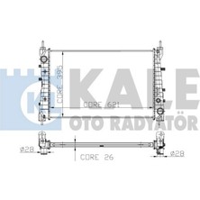 Kale Mtxdpn Radyatör Linea 1.3 Jtd Ac Klimasiz Mek 621X395X26 1 Sira Alb Sistem