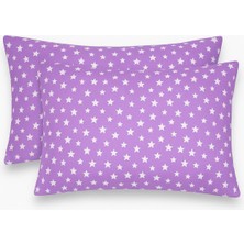 Stella Flavo Desenli Pamuklu Yıldız Desen Yastık Kılıfı 2 Adet 50 x 70CM