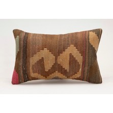 Kilim Wholesale El Yapımı Kilimden Yapılmış Vintage Kırlent Kılıfı, Yün, 30X50 cm