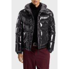 Hugo Kapitoneli Regular Fit Kapüşonlu Yaka Şişme Parlak Mont Erkek Mont 50549355 001