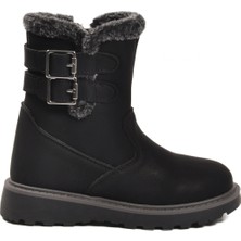 Cool Siyah Içi Polarlı Kaymaz Kız Çocuk Bot Buckle F