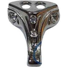 Skygo Moda Taşlı Ahşap Sandık Ayağı, Kutu Ayak 1,5 cm - Nikel, 100 Adet