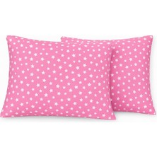 Stella Flavo Desenli Pamuklu Yıldız Desen Yastık Kılıfı 2 Adet 50 x 70CM