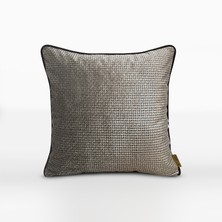 Lidoma Home LİDOMA HOME “Rona” Dokulu Desenli Kırlent Kılıfı - 45x45 - Gri