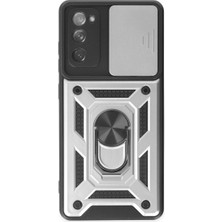 LTG Nova S20 Fe Kılıf Pars Yüzüklü Silikon - Gümüş