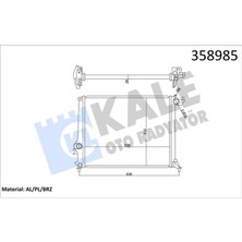 Kale Mtxdpn Motor Su Radyatörü Grand Scenic Iv 15 Megane Iv 15 Scenic Iv 15 1.2 Tce 1.3 Tce 1.5dci 539X446X27
