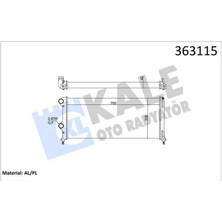 Kale Mtxdpn Radyatör Doblo 1.9 Jtd-1.3 700X308X42 Mekanik Dyatörü