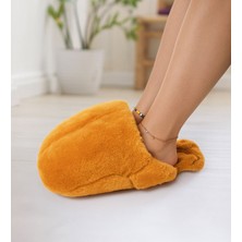 Pabtex Ayak Isıtıcı Peluş Panduf – Kapalı Tasarım Ev Terliği