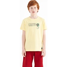 Tommy Life Sarı Baskı Detaylı O Yaka Standart Kalıp Erkek Çocuk T-Shirt - 11145
