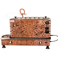 Anka Bakır Turbo Elektrikli Full Otomatik 6 Demlikli 60 Litre Çay Kazanı