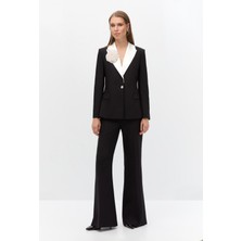 SHN Saten Yakalı Blazer Takım