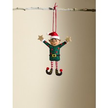 Pembe Keçe Elf Yılbaşı Süsü, Şık ve Sevimli Ev Dekoru.