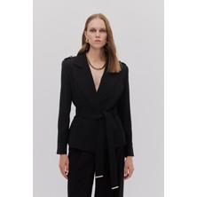 SHN Apoletli Kuşaklı Ceket Pantolon Takım