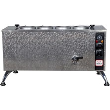 Anka Pro Elektrikli Inoks Full Otomatik Çay Kazanı 4 Demlikli 40 Litre Paslanmaz