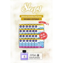 Sleepy 24 Al 21 Öde Günlük Ped Natural Uzun 64'lü ve Rosıe Oda Kokusu