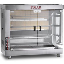 Pimak Kollu Setüstü Piliç Çevirme Makinesi 3 Şiş 15 Piliç Tüplü
