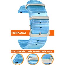  18mm-20mm-22mm-24mm saatlerle uyumlu premıum nato kumaş tekstil saat kordonu kayışı f39clds-m