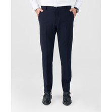 Italyan Stil Slim Fit Bel Detaylı Erkek Pantolon Lacivert T13950
