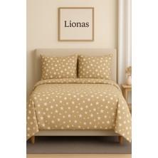 Stella Flavo Çift Kişilik Desenli Nevresim + 2 Adet Kapaklı Yastık Kılıfı