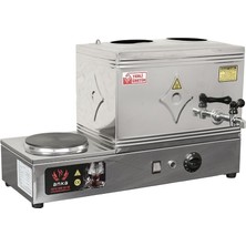 Anka Paslanmaz Eko Elektrikli Çay Kazanı 1 Demlikli 14 Litre Pleytli