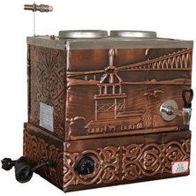 Anka Eko Elektrikli Çay Kazanı 2 Demlikli 24 Litre Bakır