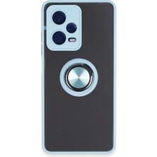 LTG Nova Note 12 5g Kılıf Montreal Yüzüklü Silikon Kapak - Buz