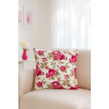 Premier Home Duck Büyük Güllü Kırlent Kılıfı Kırmızı V1 40X40