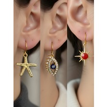 NKT Collection Trend Sembol Figürlü 3’lü Kadın Küpe Set