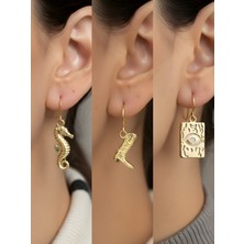 NKT Collection Trend Sembol Figürlü 3’lü Kadın Küpe Set