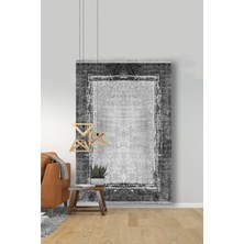 Kilim Home Mars 2003 Gri Tonunda Bordürlü Desen Kaymaz Taban Dekoratif Halı