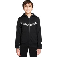 Nike B Nsw Repeat Pk Fz Hoodie Çocuk Siyah Günlük Stil Sweatshirt