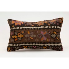 Kilim Wholesale El Yapımı Kilimden Yapılmış Vintage Kırlent Kılıfı, Yün, 30X50 cm