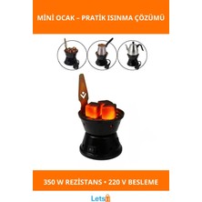 Letsii Elektrikli Mini Ocak Cep Herkülü 350W Pratik Nargile Kömürü Isıtıcı