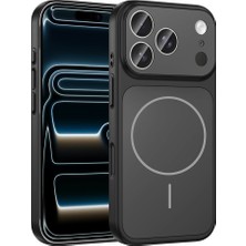 HTstore iPhone Uyumlu 17 Pro Kılıf Zore M-Safe Şarj Özellikli Kamera Korumalı Formen Kapak-Siyah