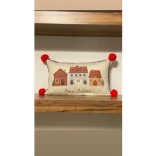 Kırlentim H1064KRMT Kurabiye Evler Çift Tarafı Dijital Baskılı PONPONLU-5030