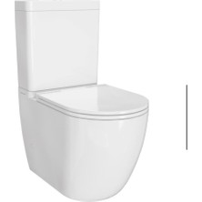 VitrA S55 Duvara Sıfır Kanalsız Klozet+Rezervuar+Iç Takım+Klozet Kapağı Set