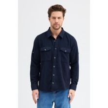 Cosplay Düz Flanel Oduncu Gömlek - Regular Fit Kalın %100 Pamuklu Çift Cepli Ceket Gömlek