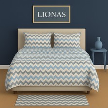 Stella Flavo Çift Kişilik Desenli Nevresim + 2 Adet Kapaklı Yastık Kılıfı