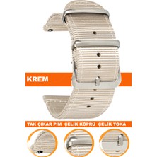  18mm-20mm-22mm-24mm saatlerle uyumlu premıum nato kumaş tekstil saat kordonu kayışı f39clds-bg