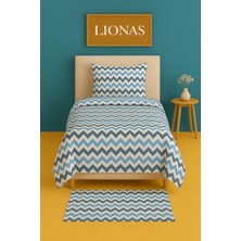 Stella Flavo Tek Kişilik Desenli Nevresim + 1 Adet Kapaklı Yastık Kılıfı