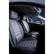 Castor Otomotiv Ford Focus 4 Uyumlu Yarı Deri Oto Koltuk Kılıfı 5li Set Alya Seri Füme