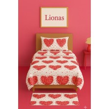 Stella Flavo Tek Kişilik Desenli Nevresim + 1 Adet Kapaklı Yastık Kılıfı