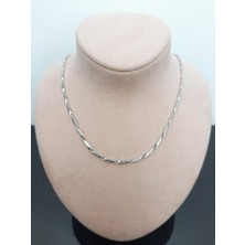 Vitrin Accessories Çelik Kolye Titanyum Melon Dolar Motifli Model 2 mm 55 cm Gümüş (Silver)